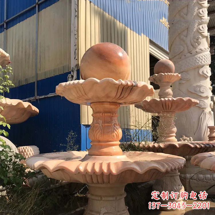 泸州石雕五福临门风水球