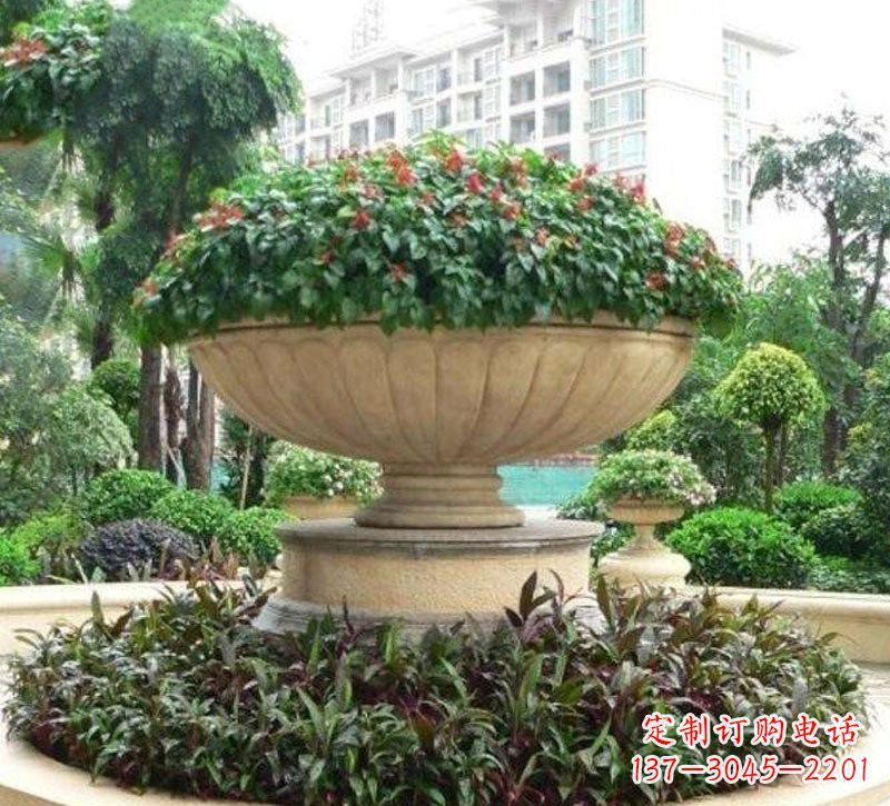 泸州石雕小区花盆