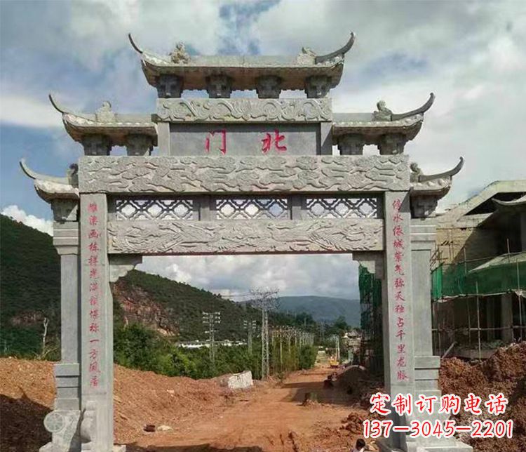 泸州石牌坊单门牌坊石雕
