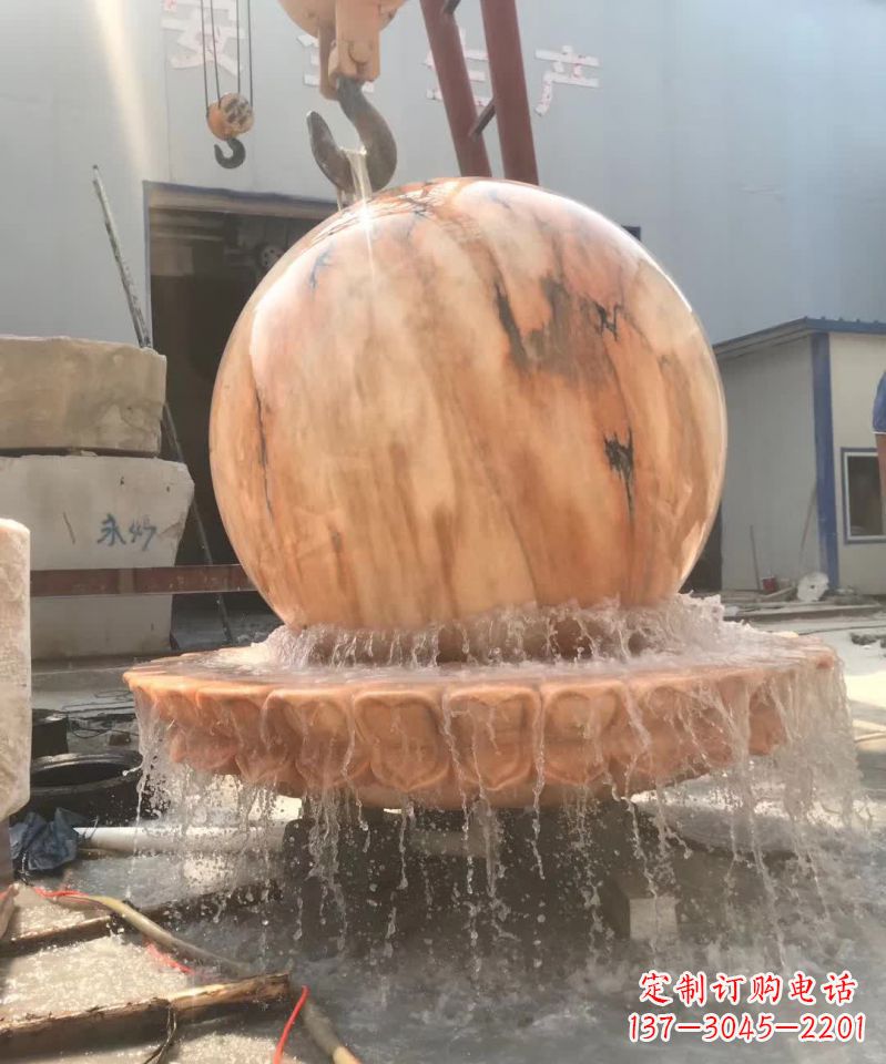 泸州时来运转风水球石雕