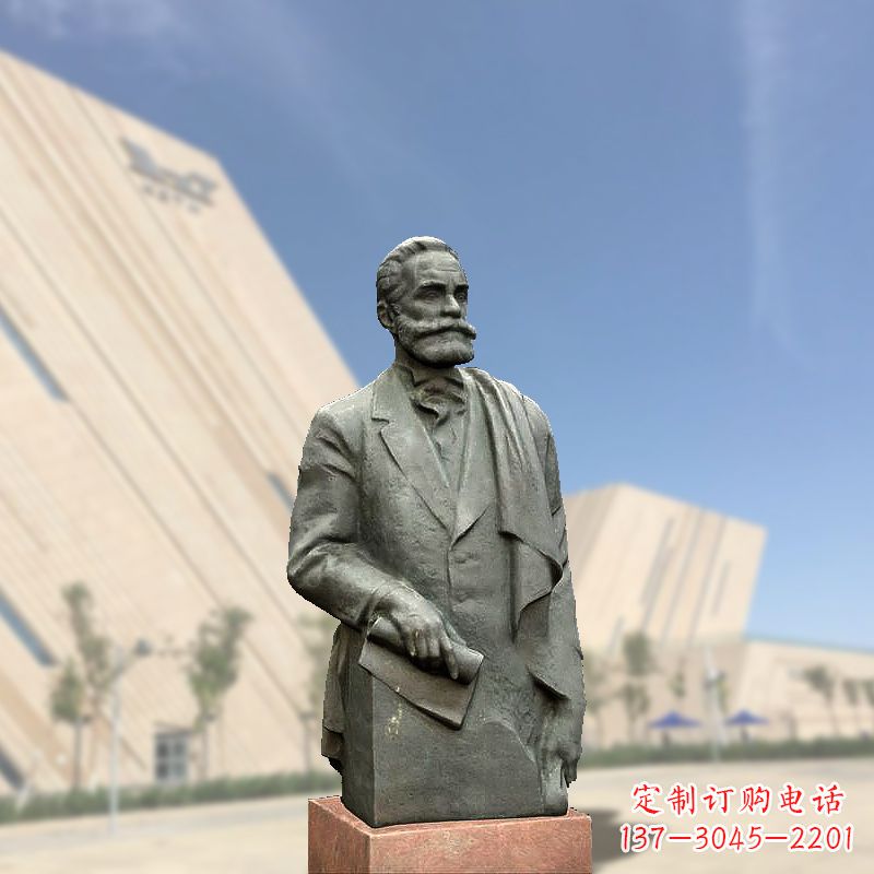 泸州世界名人“黄色炸药”的发明者诺贝尔半身像雕塑
