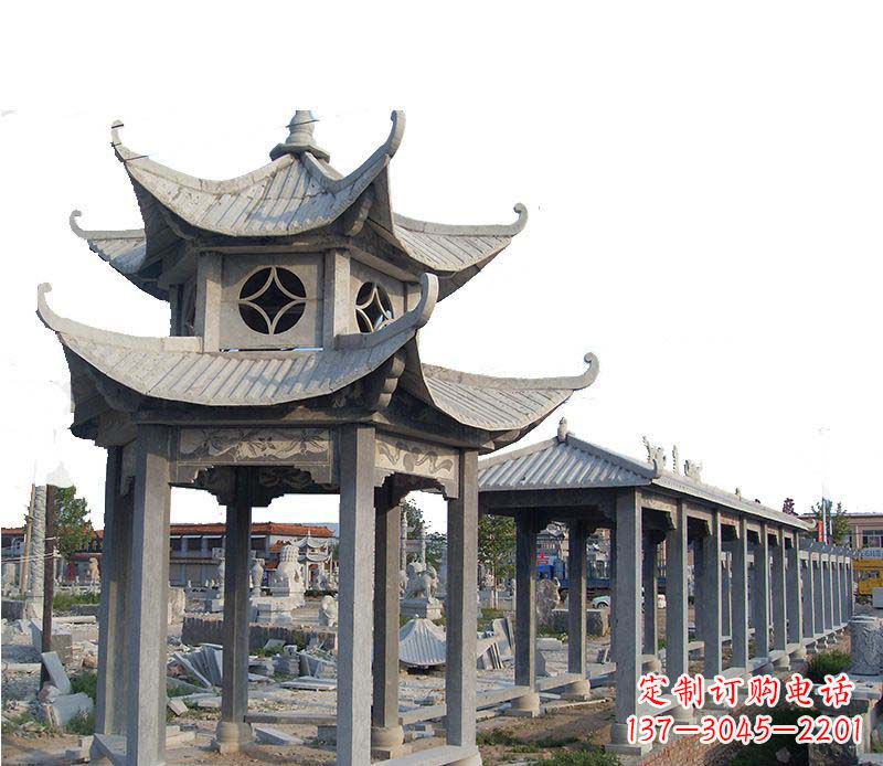 泸州双层仿古凉亭石雕