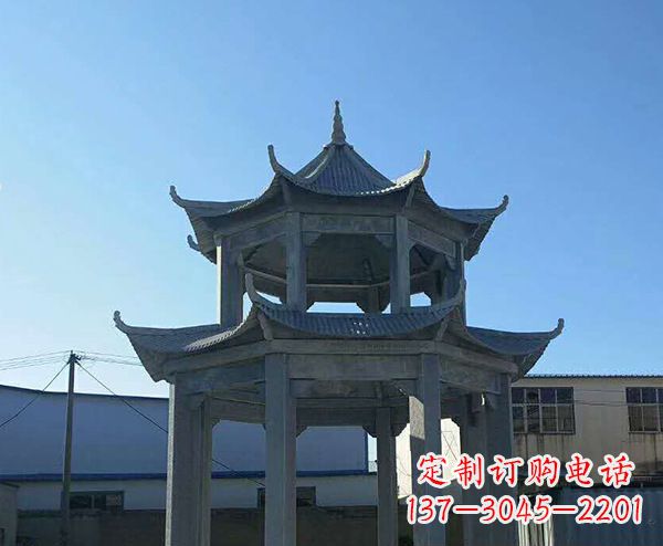 泸州双层仿古石凉亭石雕_1