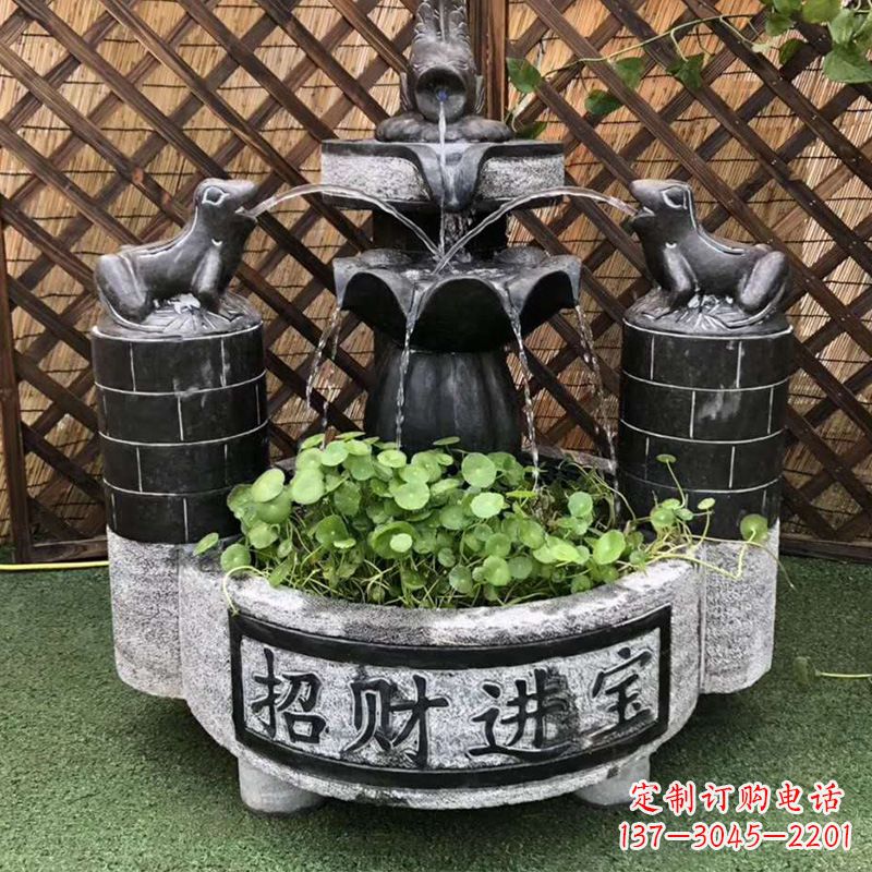 泸州双层喷泉石雕