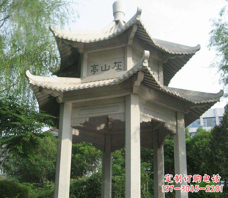 泸州双层石凉亭石雕