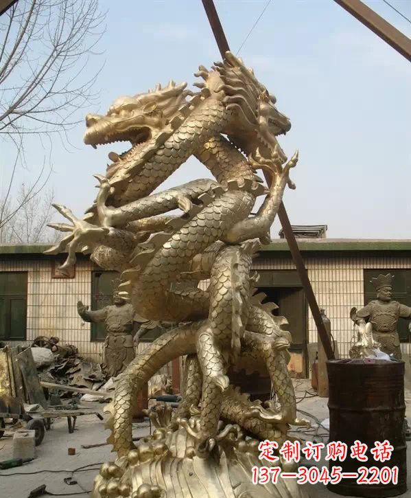 泸州双龙铜雕
