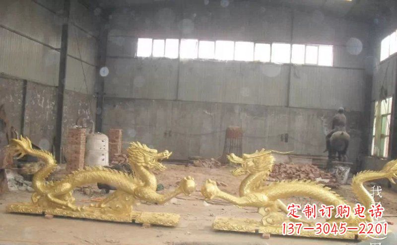 泸州双龙戏珠广场铜雕 (2)