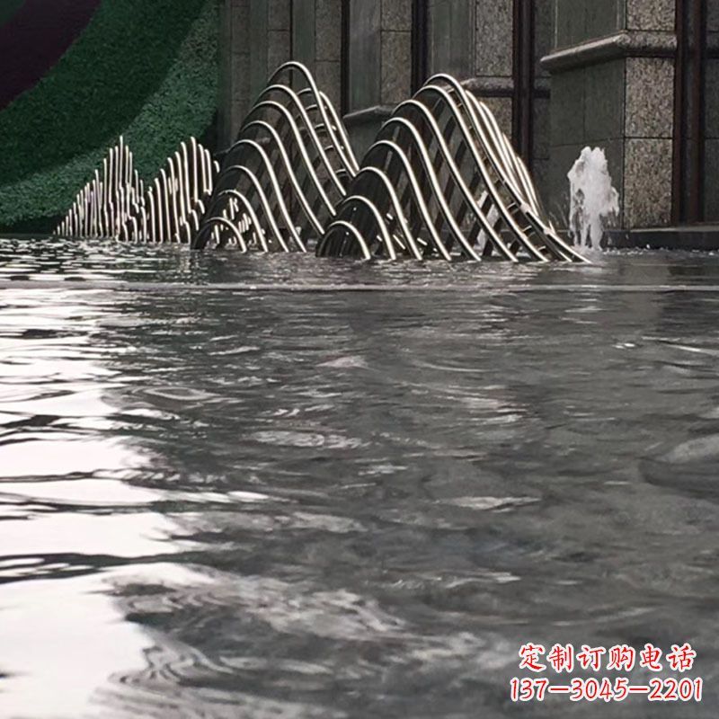 泸州水池水景假山不锈钢