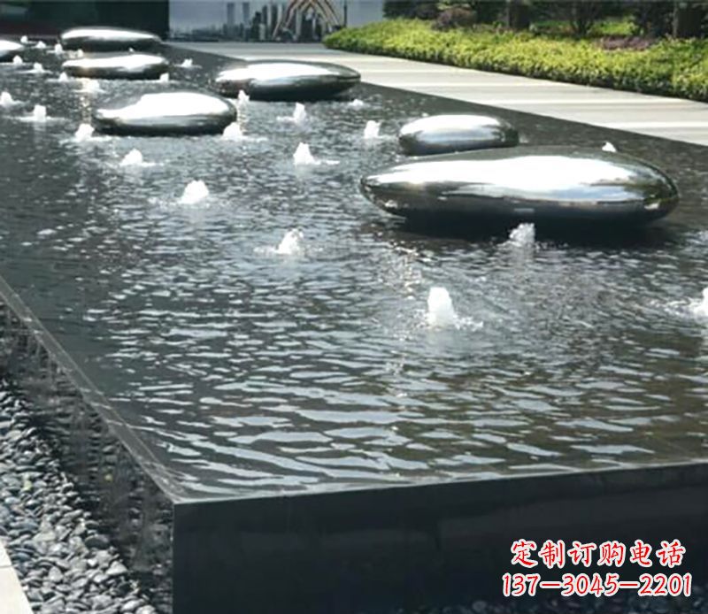 泸州水滴水池不锈钢雕塑