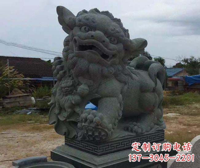 泸州寺庙景观南方狮子石雕