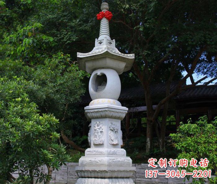 泸州寺庙景观舍利塔石雕 (2)