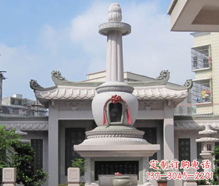 泸州寺庙景观舍利塔石雕 (4)