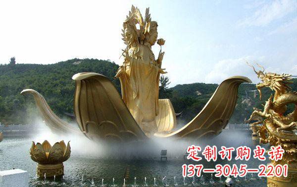 泸州寺庙三面观音雕像
