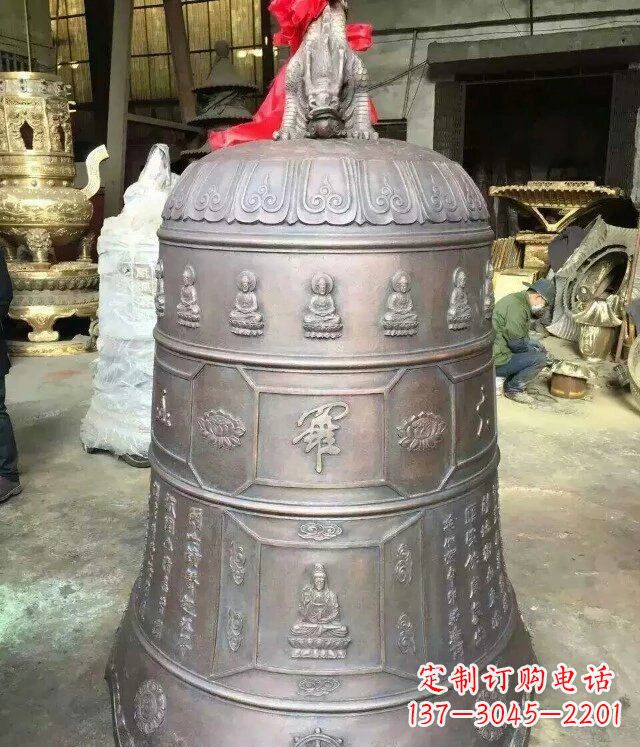 泸州寺庙铜雕钟铸铜钟雕塑