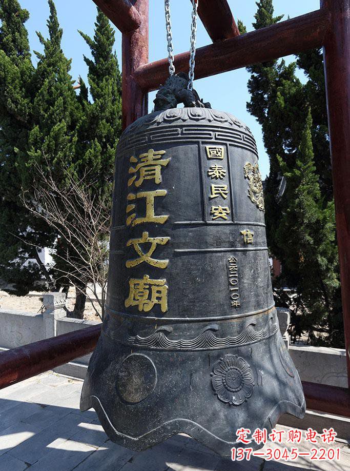 泸州寺庙铜钟雕塑 (5)
