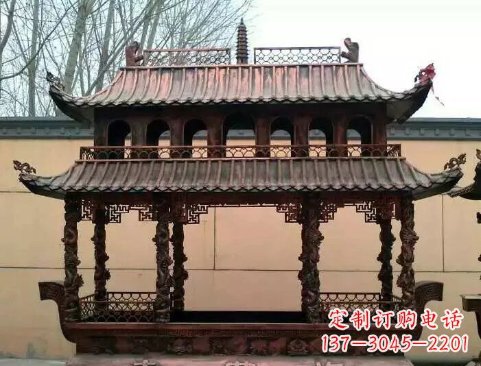 泸州寺庙香炉铜雕 (3)