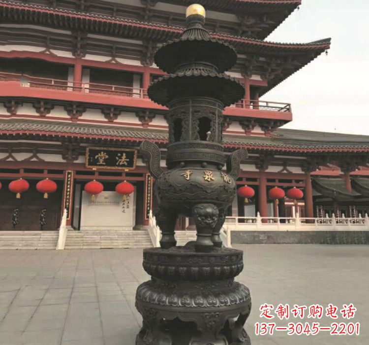 泸州寺庙香炉铜雕222