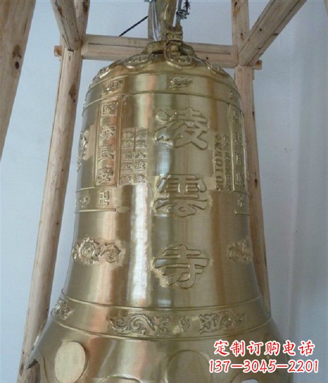 泸州寺庙铸铜钟雕塑 (2)