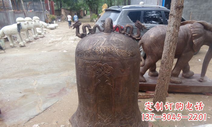 泸州寺庙铸铜钟铜雕 (3)