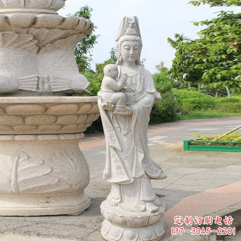 泸州送子观音汉白玉石雕