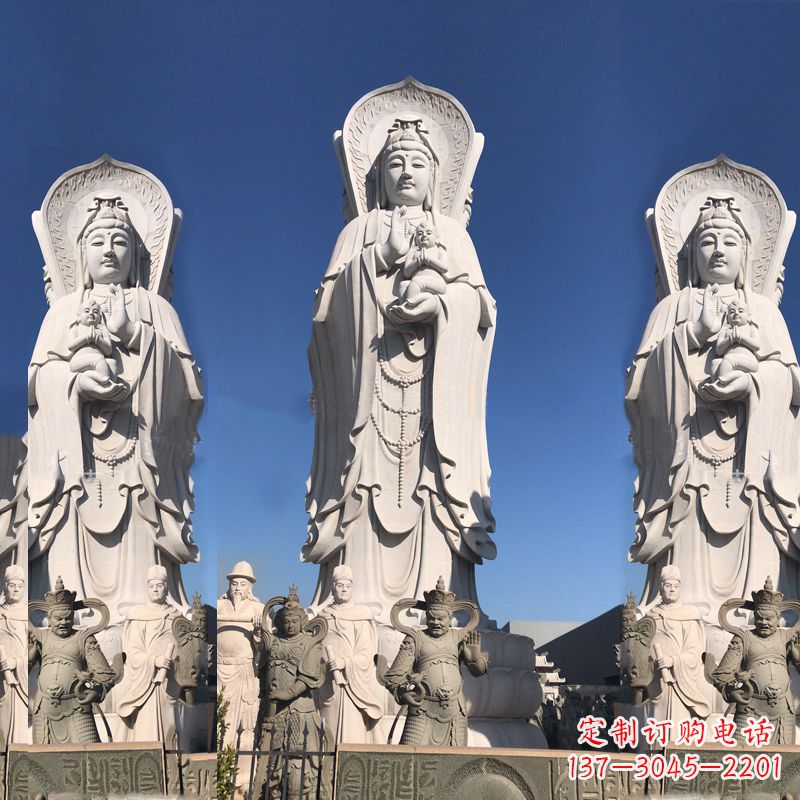 泸州送子观音大型石雕塑