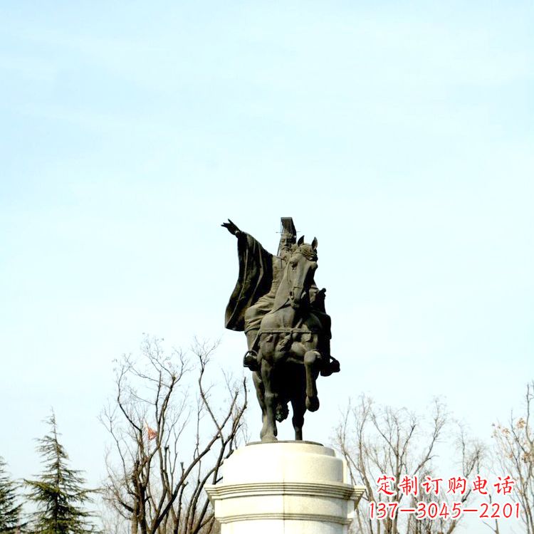 泸州隋文帝杨坚铜雕塑像