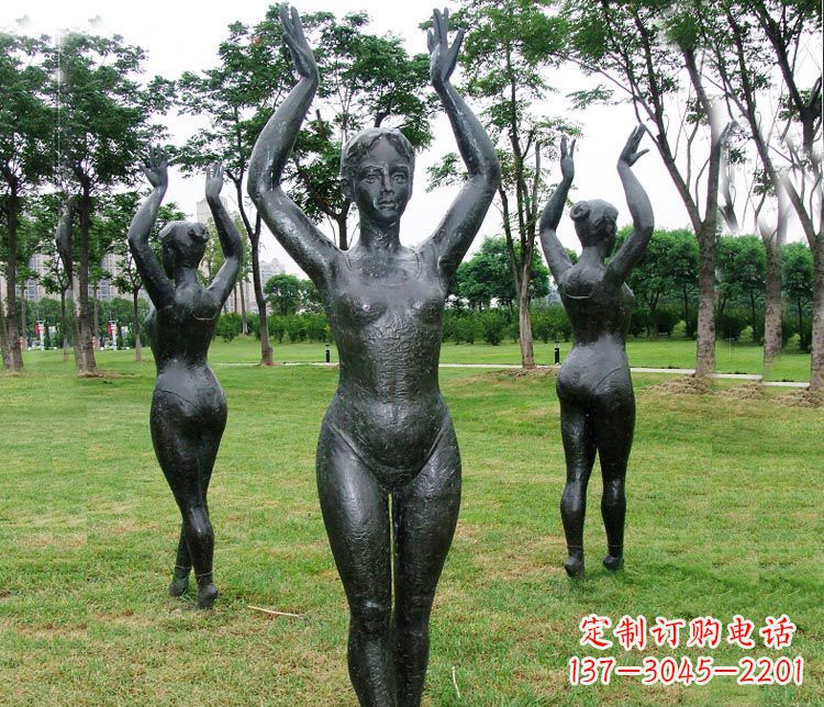 泸州跳芭蕾舞的女孩铜雕