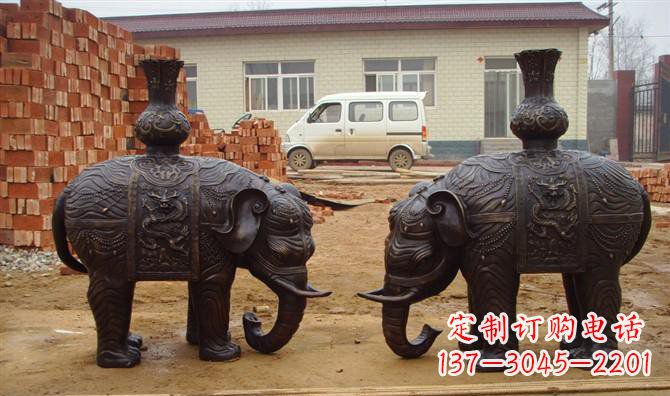 泸州铜雕大象公园动物雕塑