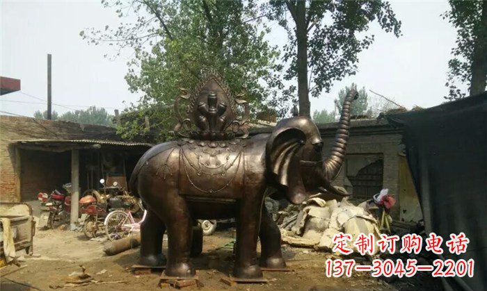 泸州铜雕大象平安吉祥公园动物雕塑