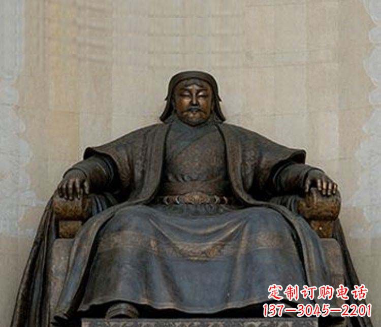 泸州铜雕大型成吉思汗雕塑