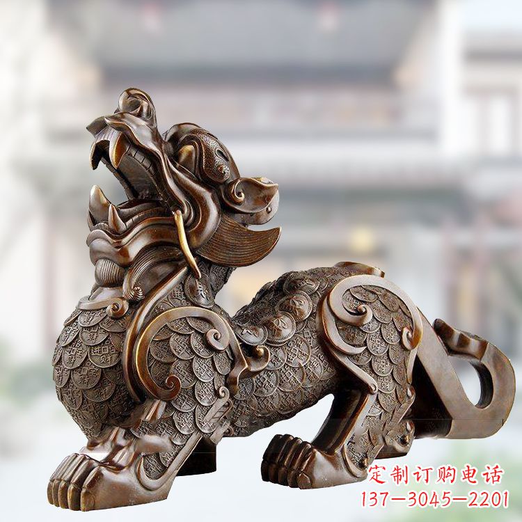 泸州铜雕仿古辟邪貔貅