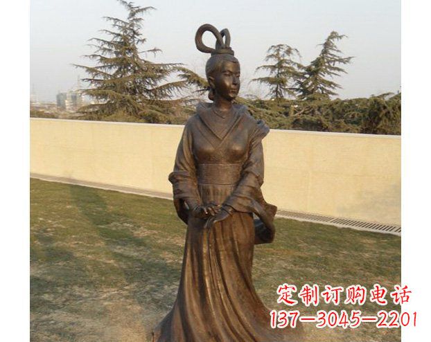 泸州铜雕古代美女人物雕塑