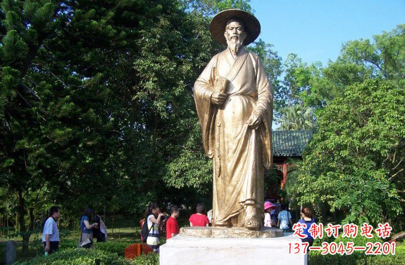 泸州铜雕古代名人苏轼苏东坡
