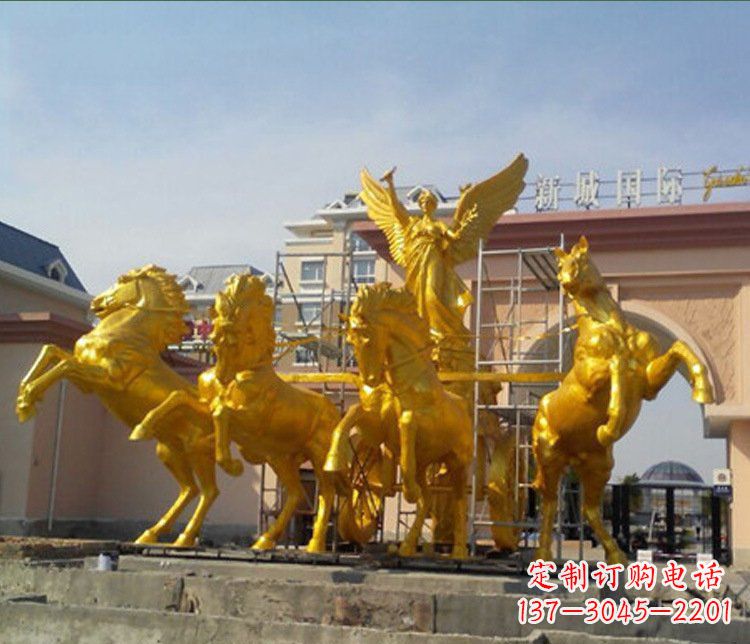 泸州铜雕广场阿波罗战马雕塑