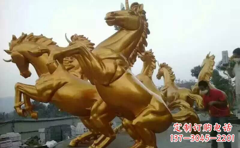 泸州铜雕广场飞马雕塑
