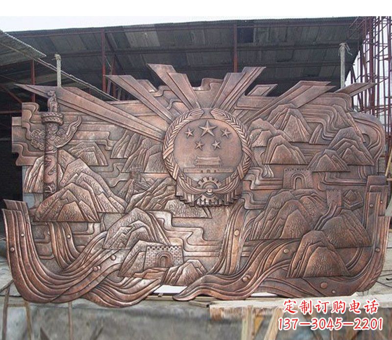 泸州铜雕广场军人壁画雕塑摆件