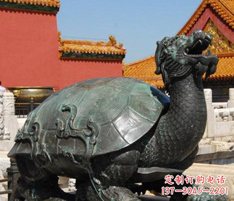 泸州铜雕广场龙龟动物雕塑