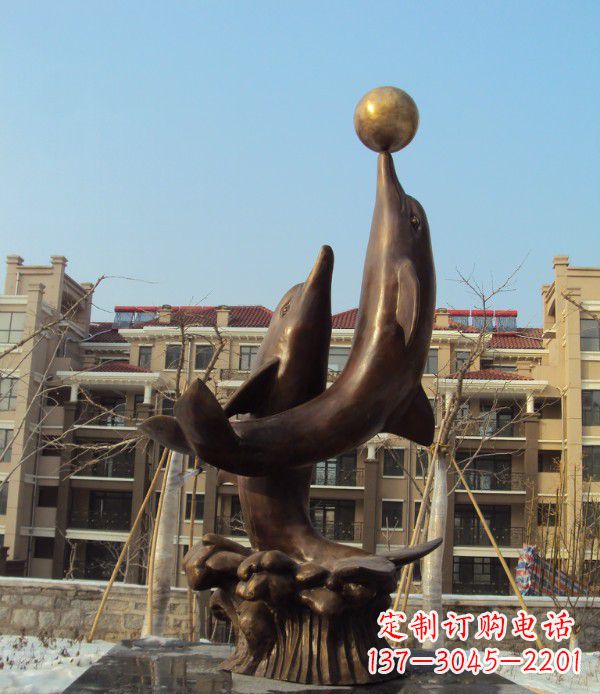 泸州铜雕海豚雕塑 (2)