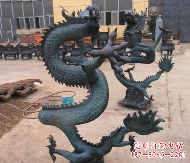 泸州铜雕户外装饰神龙雕塑摆件