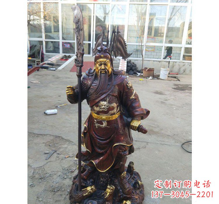 泸州铜雕九龙关公