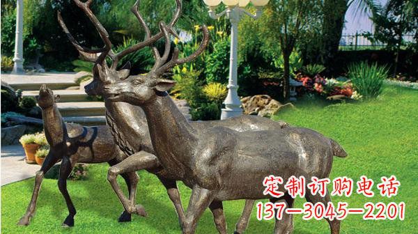 泸州铜雕鹿公园动物雕塑