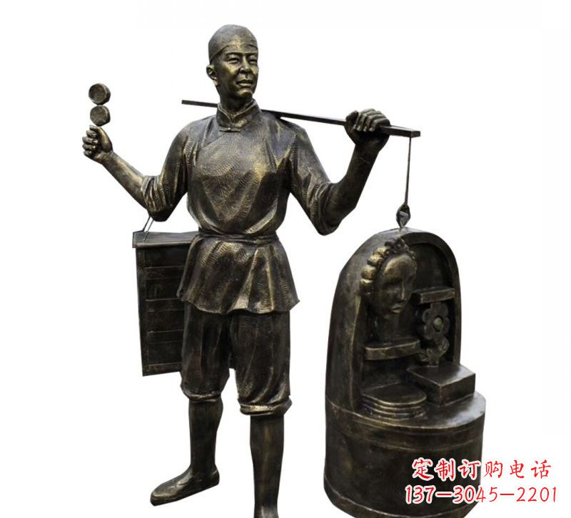 泸州铜雕卖货郎