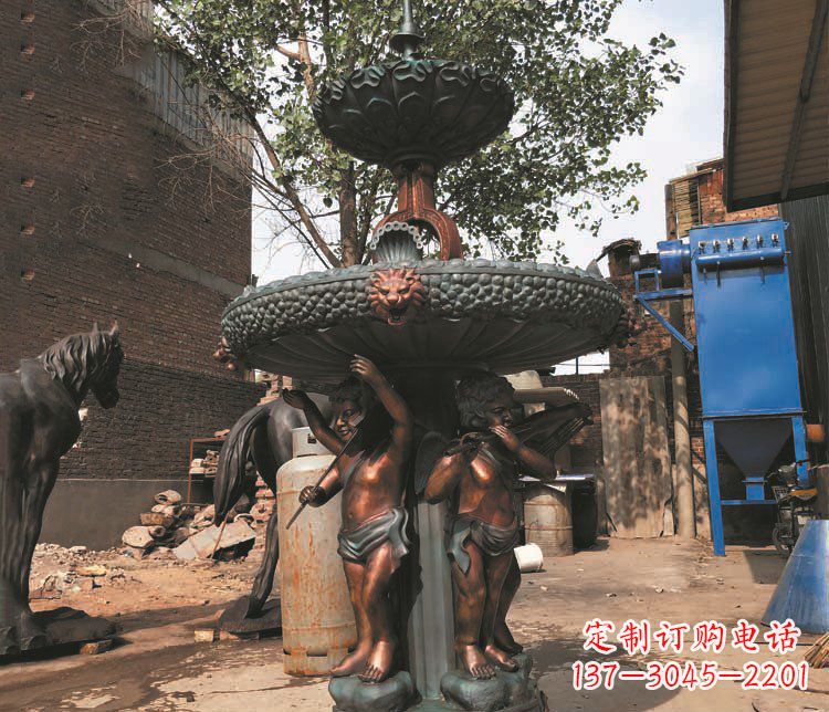 泸州铜雕西方人物喷泉景观雕塑