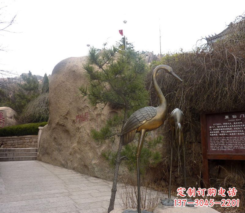 泸州铜雕仙鹤