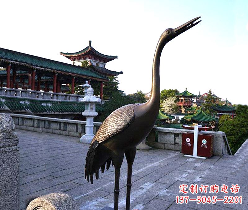 泸州铜雕仙鹤雕塑