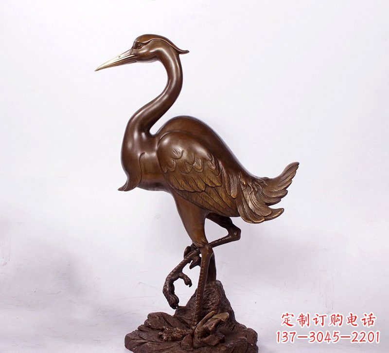 泸州铜雕仙鹤动物雕塑