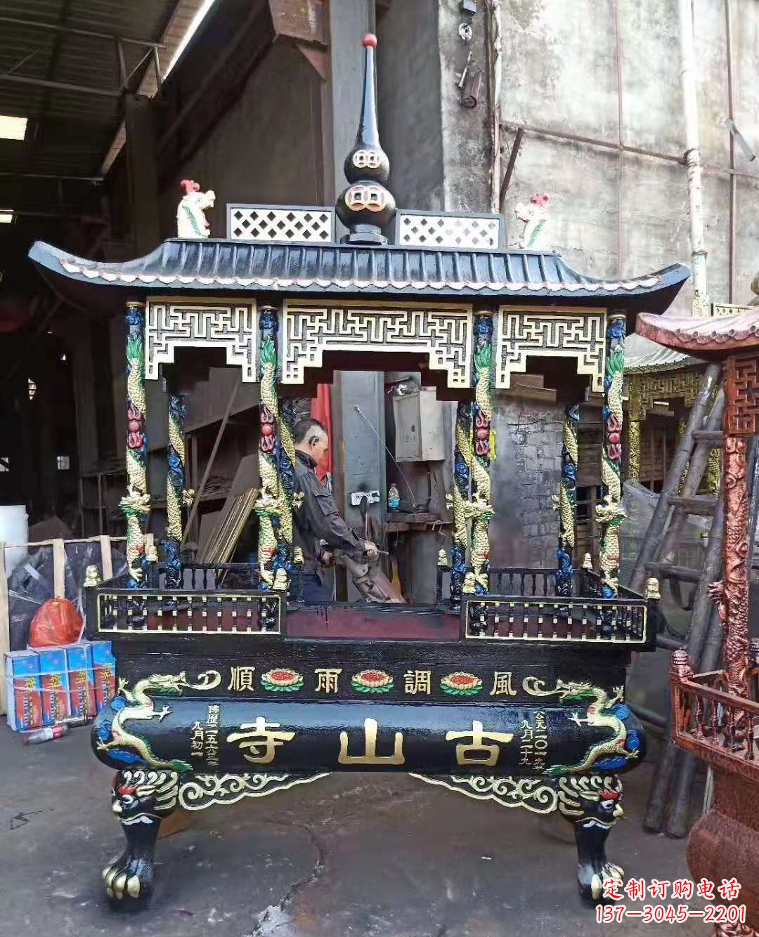 泸州铜雕香炉寺庙景观雕塑