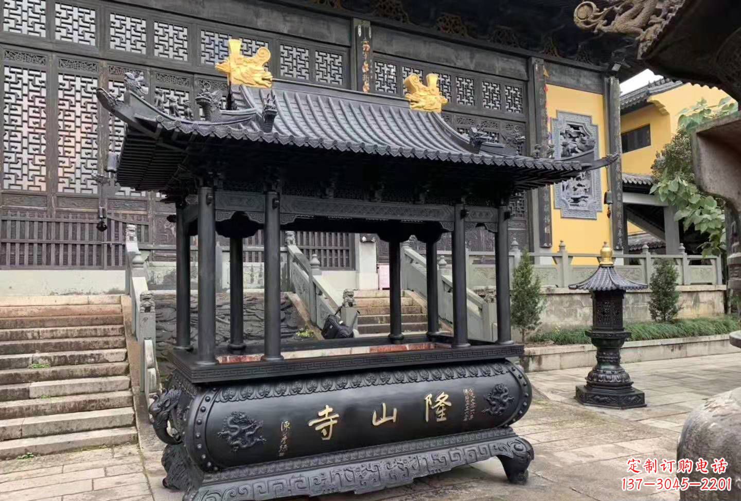 泸州铜雕香炉寺庙景观户外摆件
