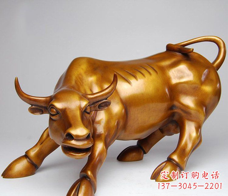 泸州铜雕小区动物牛摆件 (2)