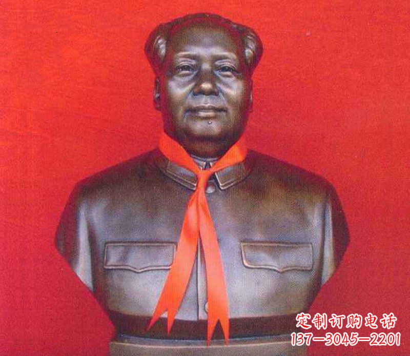 泸州铜雕校园红领巾主席雕塑摆件